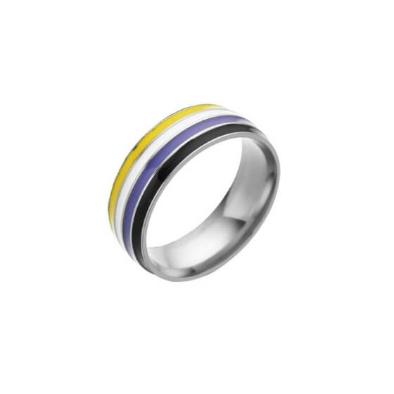 Non-binary Pride Ring Ring PRIDE MODE