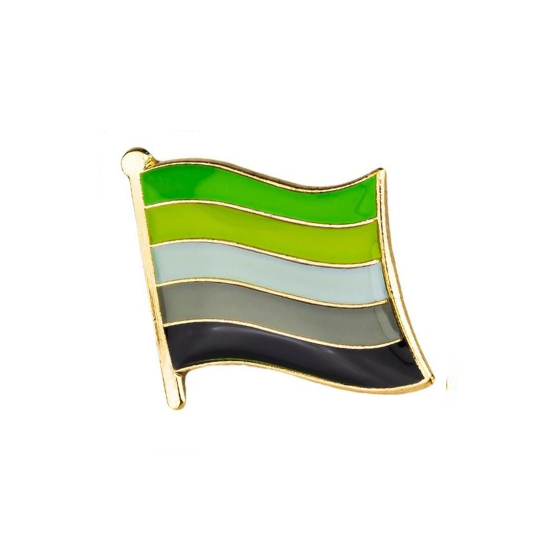Aromantic Pride Flag Enamel Pin Pin PRIDE MODE