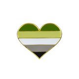 Aromantic Pride Heart Enamel Pin Pin PRIDE MODE