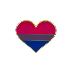 Bisexual Pride Heart Enamel Pin Pin PRIDE MODE