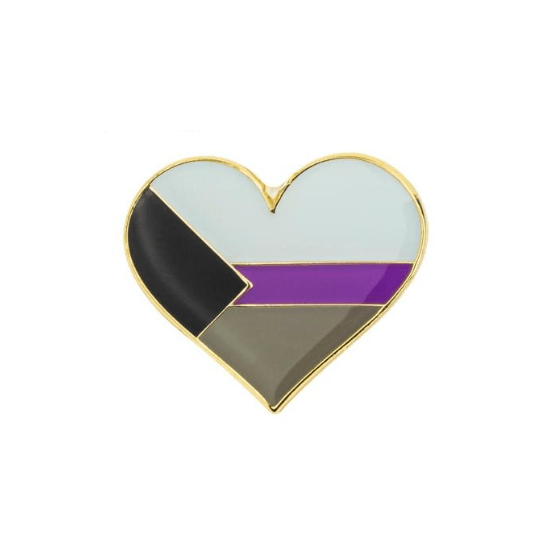 Demisexual Pride Heart Enamel Pin Pin PRIDE MODE