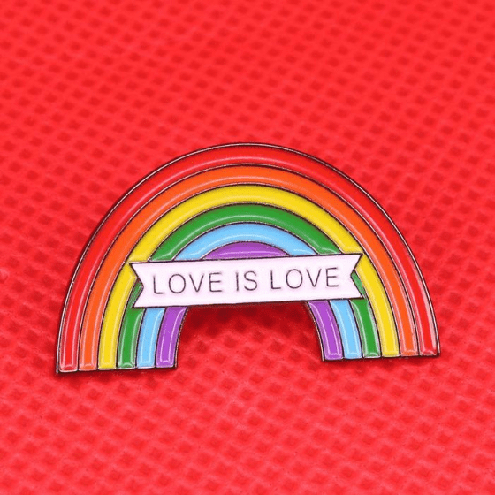 Love is Love Rainbow Pin Pin PRIDE MODE