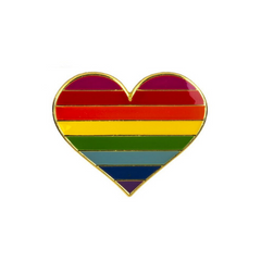 Original 8-Stripe Rainbow Pride Heart Enamel Pin Pin PRIDE MODE