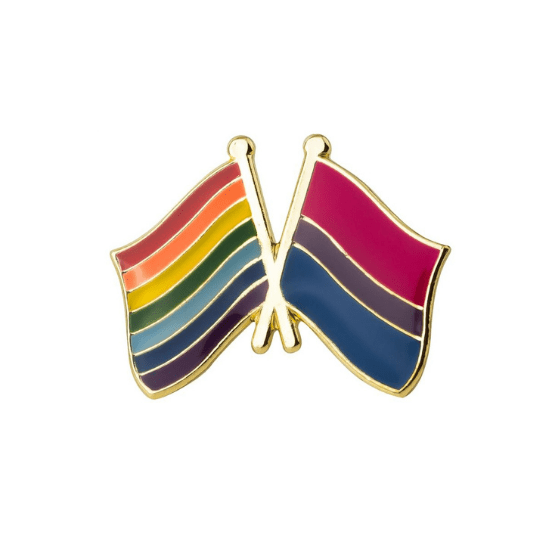 Bisexual & Rainbow Pride Flags Enamel Pin Pin PRIDE MODE