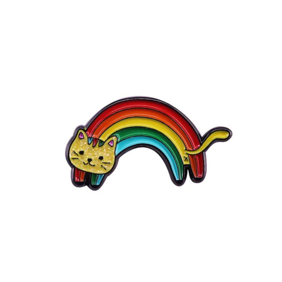 Rainbow Kitty Pin Pin PRIDE MODE