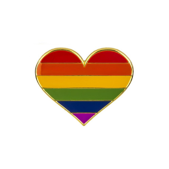 Rainbow Pride Heart Enamel Pin Pin PRIDE MODE
