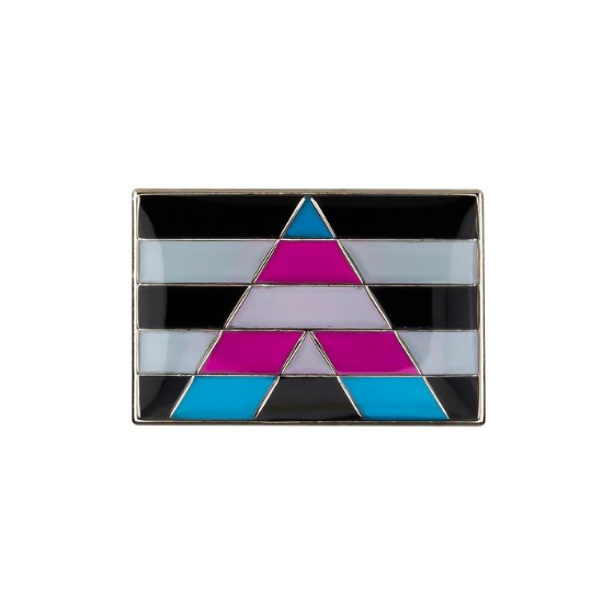Transgender Ally Pride Rectangle Enamel Pin Pin PRIDE MODE