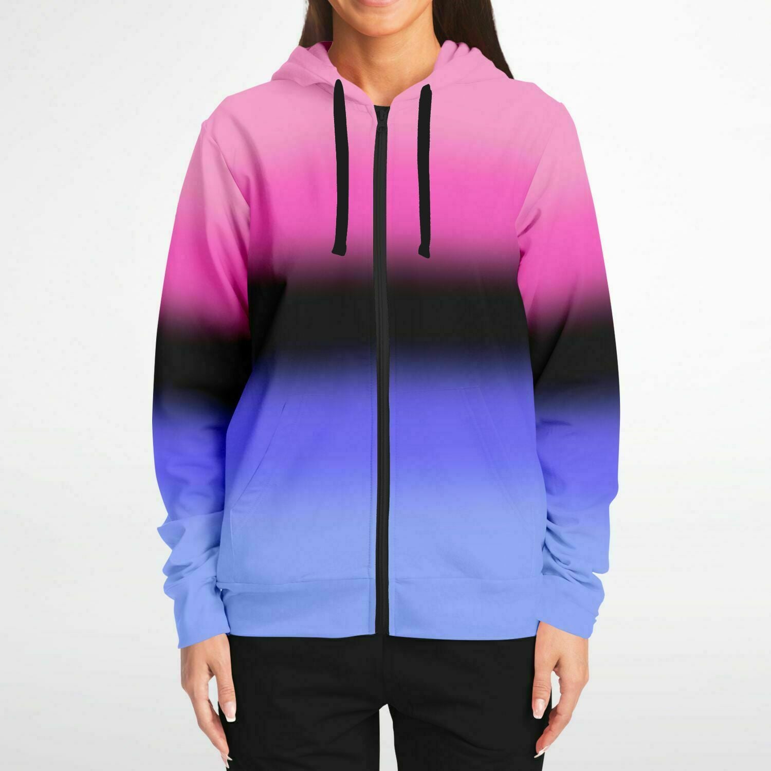 Omnisexual Pride Ombre Full-Zip Hoodie Full-Zip Hoodie PRIDE MODE