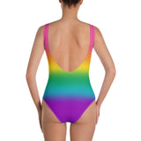 Bright Rainbow Ombre Pride Open-back Swimsuit One-piece Swimsuit PRIDE MODE