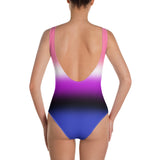 Genderfluid Pride Ombre Open-back Swimsuit One-piece Swimsuit PRIDE MODE