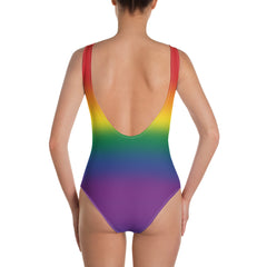 Rainbow Ombre Pride Open-back Swimsuit One-piece Swimsuit PRIDE MODE