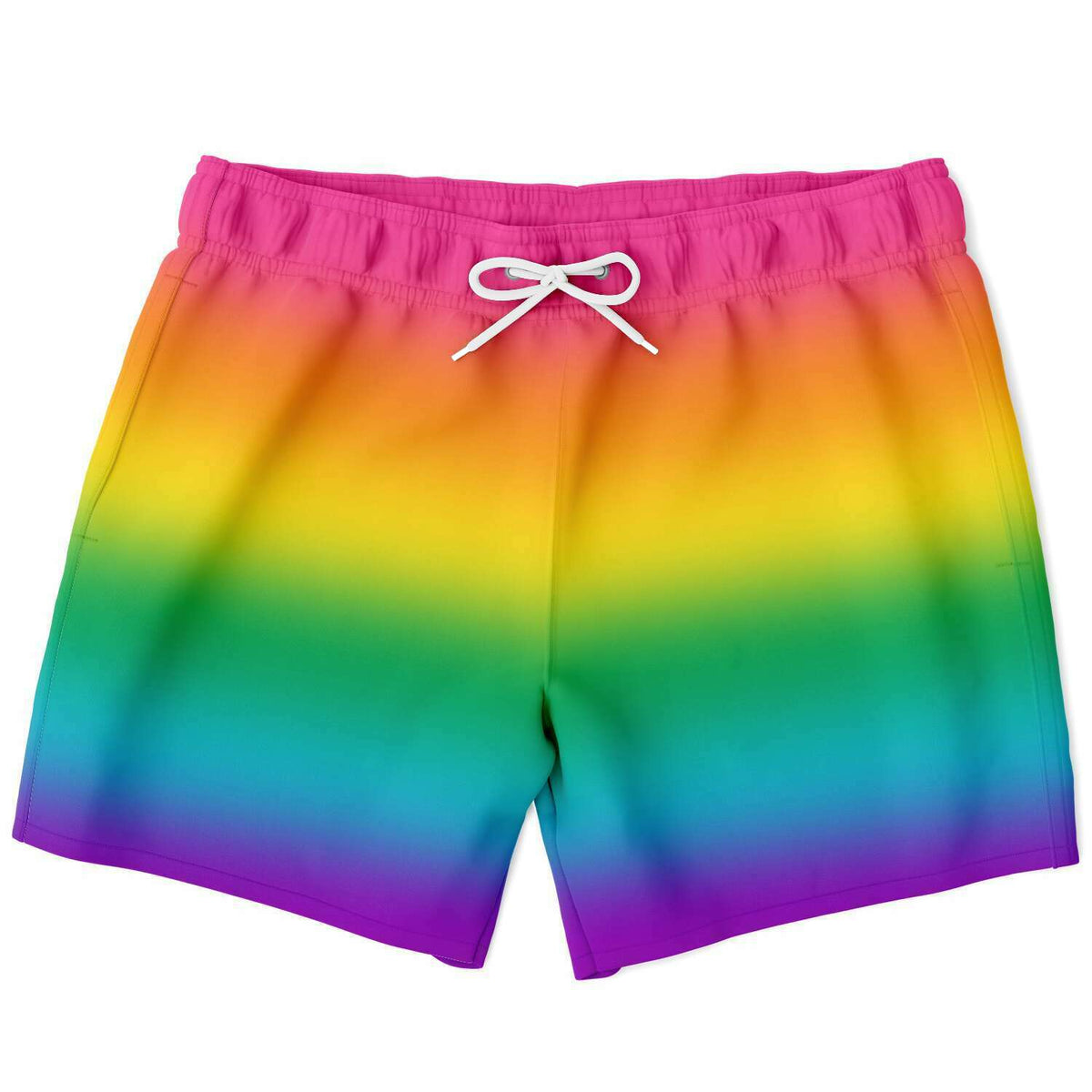 Bright Rainbow Ombre Pride Swim Shorts Swim Shorts PRIDE MODE