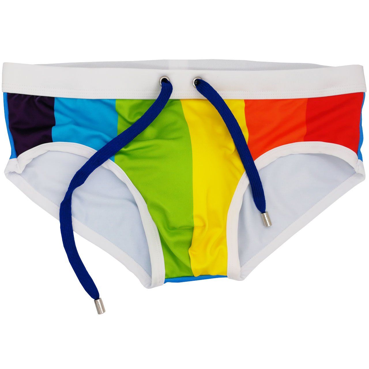 Rainbow Color Block Swim Briefs - PRIDE MODE